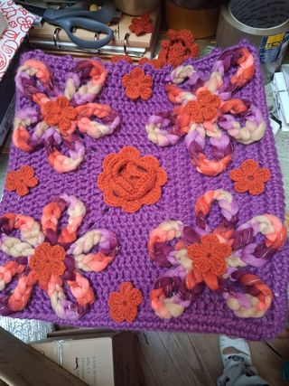 Borsa fatta a mano con fiori