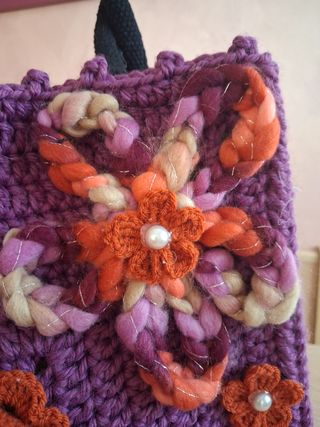 Borsa fatta a mano con fiori