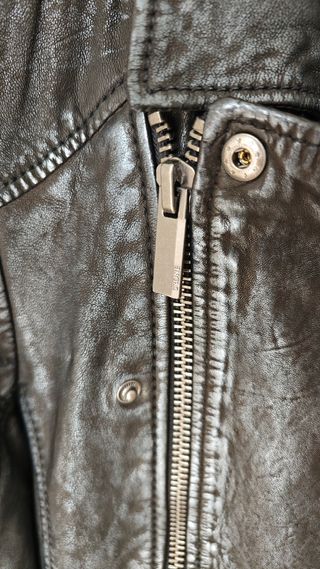 Chaqueta Cuero Negra CRONE Talla M, 100% nueva 