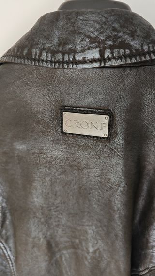 Chaqueta Cuero Negra CRONE Talla M, 100% nueva 