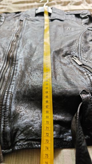 Chaqueta Cuero Negra CRONE Talla M, 100% nueva 