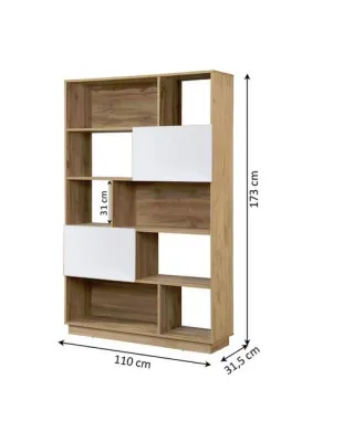 Estantería Librería Madera 2 Puertas