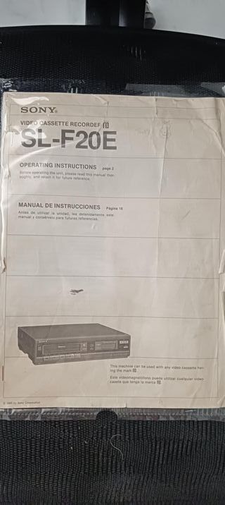 Reproductor Betamax Sony SL-F20E