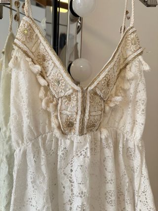 Top Ibicenco con lentejuelas y conchas