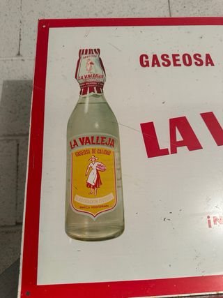 Cartel Chapa La Valleja Gaseosa