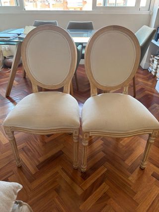 2 Sillas vintage estilo francés Luis XVI