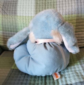 Coniglietto peluche vintage azzurro