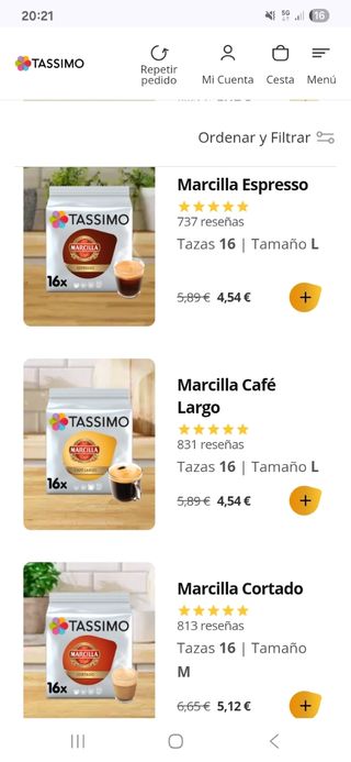 Cafetera Cápsulas Bosch Tassimo