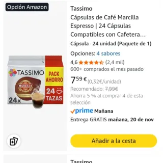 Cafetera Cápsulas Bosch Tassimo