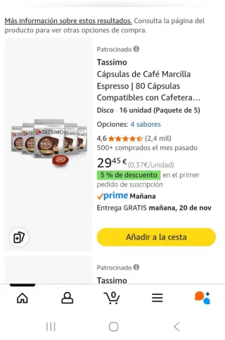 Cafetera Cápsulas Bosch Tassimo