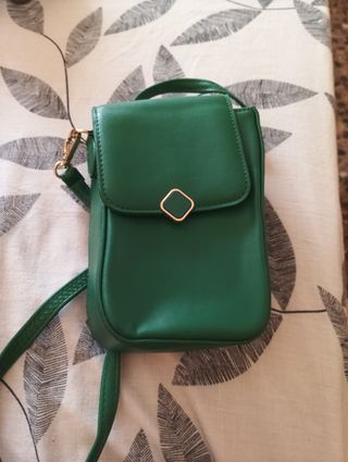 Bolso de mano verde para mujer