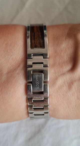 Reloj Señora "Swatch" en Acero y Madera