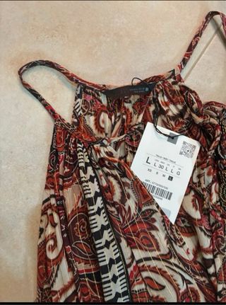 Vestido Boho Marrón con Hilo Metalizado