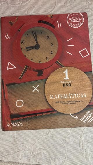 Libro de Matematicas de la editorial ANAYA 