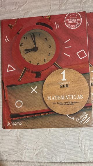 Libro de Matematicas de la editorial ANAYA 