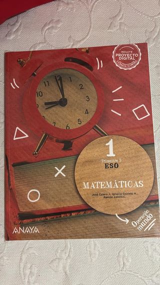 Libro de Matematicas de la editorial ANAYA 