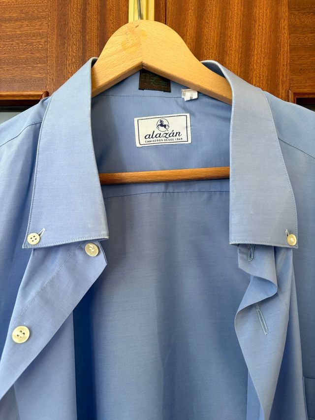 Camisa Alazán Talla 8 Azul Cielo