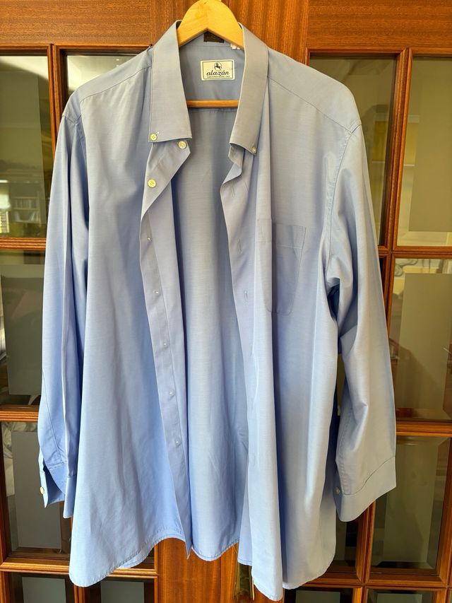 Camisa Alazán Talla 8 Azul Cielo