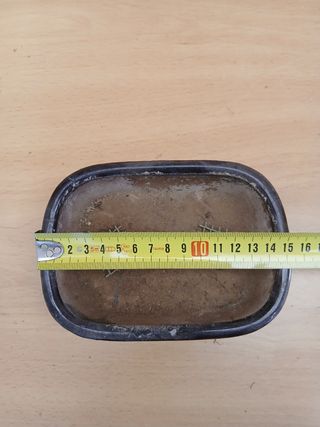 Maceta bonsai cerámica marrón y negra