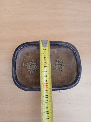 Maceta bonsai cerámica marrón y negra