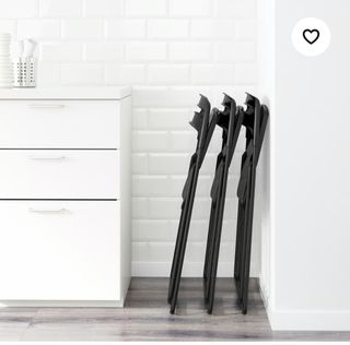 3 Sillas plegables Ikea negro