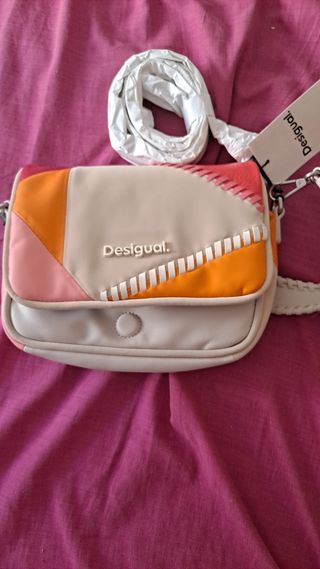 Bolso Desigual Naranja y Rosa