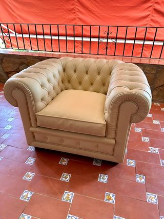 Sillón Chester Piel Beige
