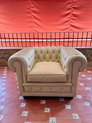 Sillón Chester Piel Beige