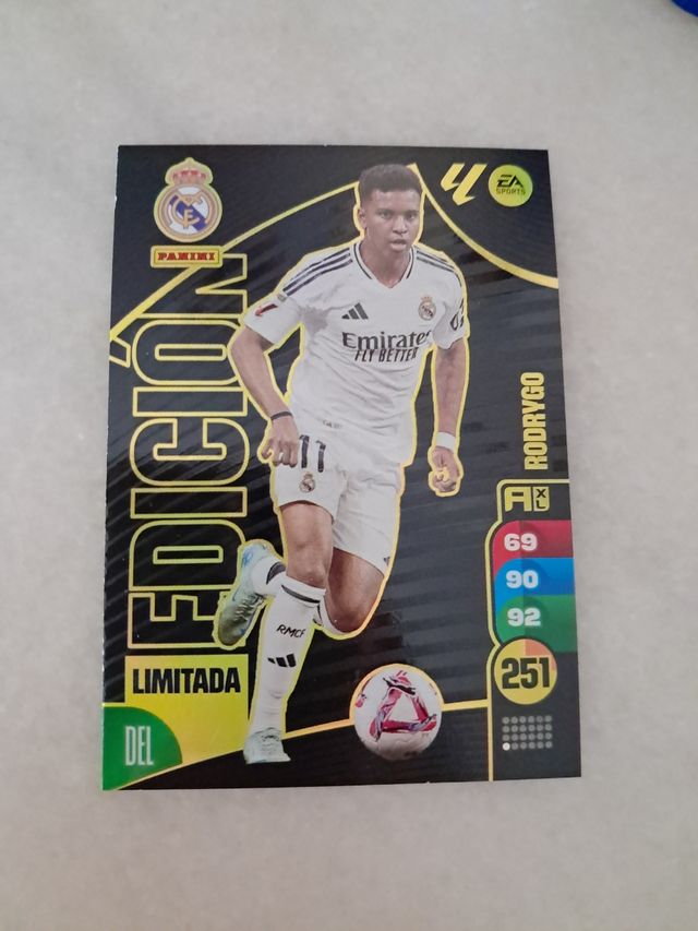 Cromo Rodrygo Edición Limitada Panini Real Madrid