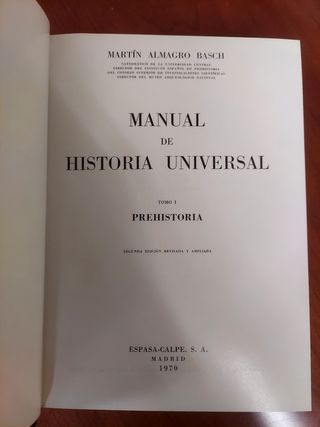 Manual de Historia Universal Espasa, 7 tomos, 1970