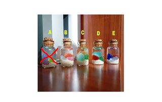 Boccetta con vetrini e acqua mare Amalfi