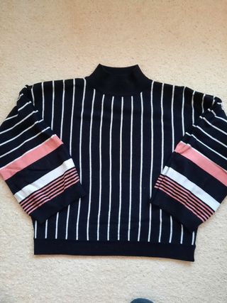 Jersey Almatrichi rayas negro y rosa