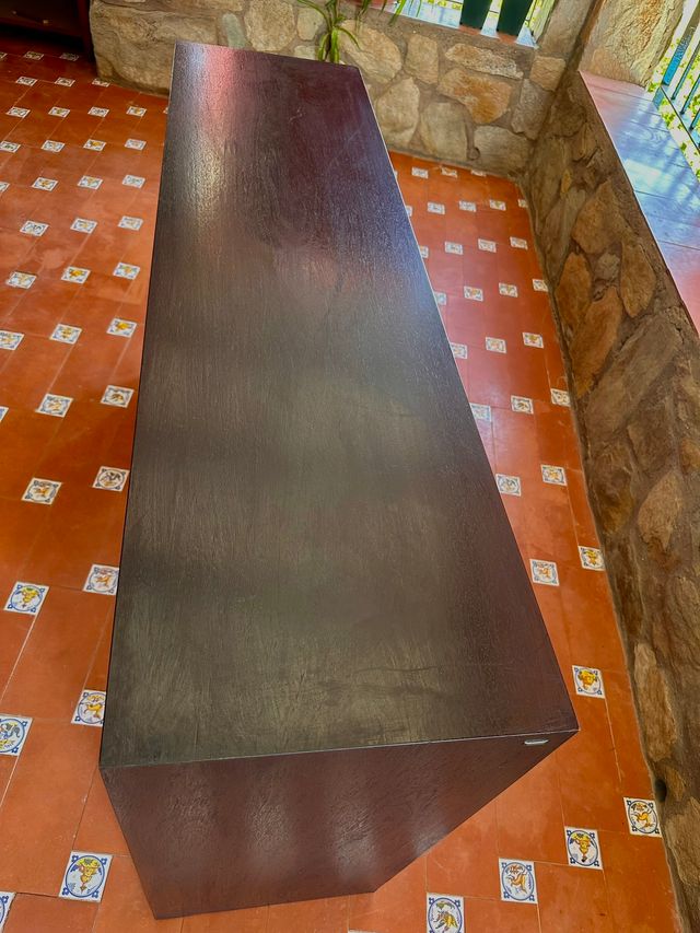 Mesa consola moderna madera oscura marca moveme