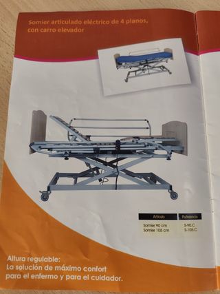 Cama articulada eléctrica 90 cm.