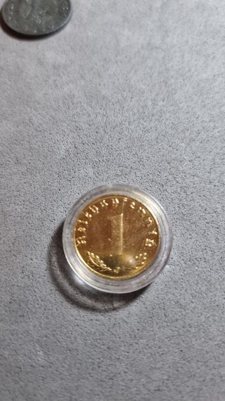 Moneda Tercer Reich Chapada en Oro 1940