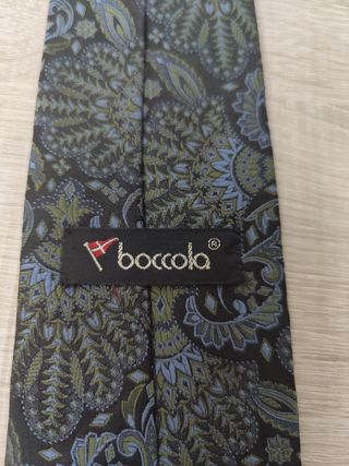 Corbata Boccola azul y verde