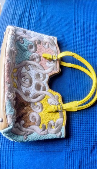 Bottega Veneta Tote Intrecciato Bordado Multicolor