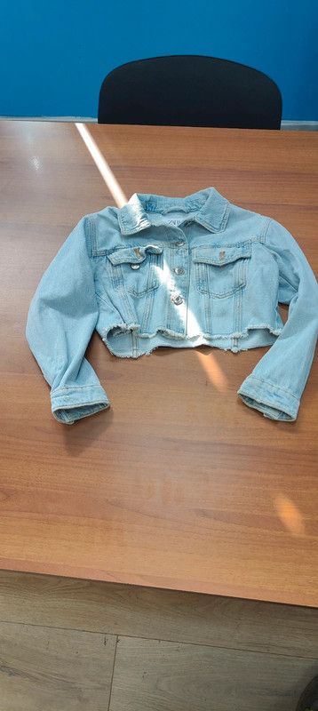 Giubbino jeans bambina corto