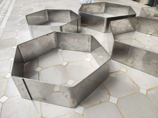 Moldes Hexagonales Inox Pastelería