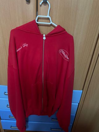 Sudadera Fake Gods Roja con Cremallera