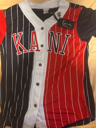 Camisa Kani Baseball Rayas Rojas y Negras