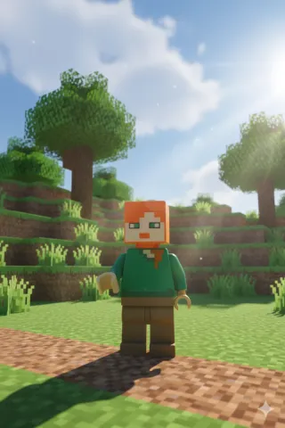 Figura Lego Minecraft Alex Personalizada