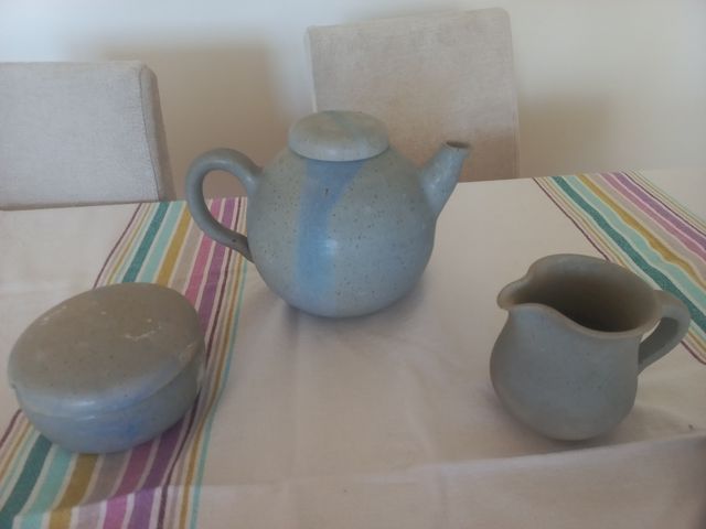 Juego de café de cerámica artesanal