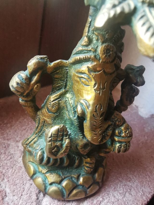 Statuetta Ganesha in bronzo