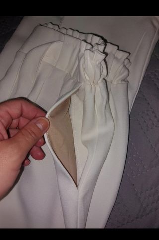 Pantalón Blanco Stradivarius Talla XS