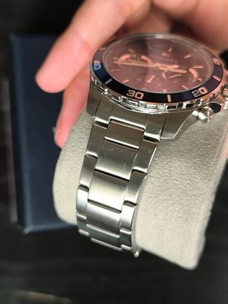 Reloj Tommy Hilfiger Azul y Plateado 43mm