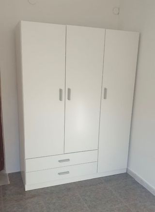 Armario 3 puertas Blanco, Roble y Artico 200x200cm
