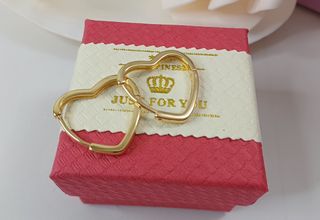 Pendientes Aro Corazón Chapado Oro 18k