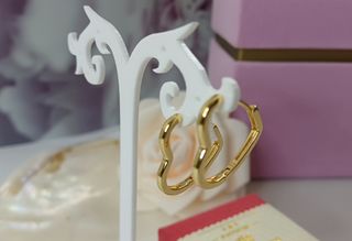 Pendientes Aro Corazón Chapado Oro 18k