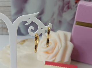 Pendientes Aro Corazón Chapado Oro 18k